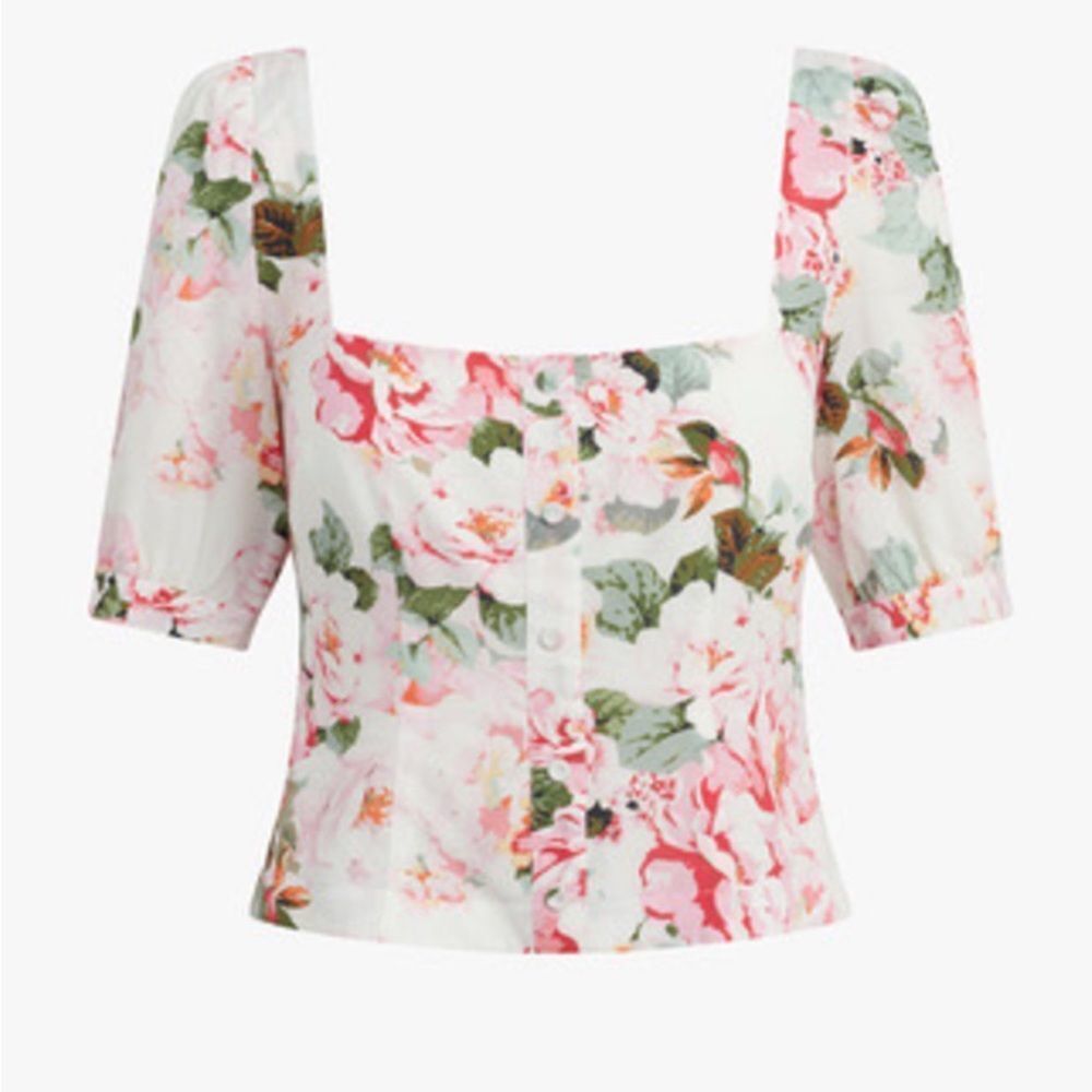 Favorite Daughter Crop Top Blouse The One That Got Away Rose Pink Size XS